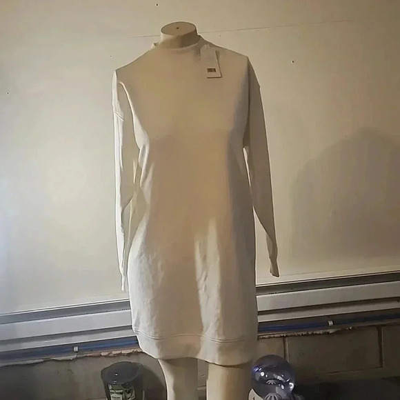 VINCE MOCK NECK MINI SWEATSHIRT DRESS SIZE XS - Picture 4 of 5